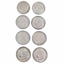1880-1921 Unc Varied Date Morgan Silver Dollars [8