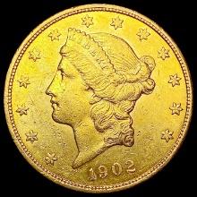 1902-S $20 Gold Double Eagle CHOICE AU