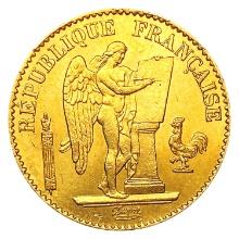 1875 France .1867oz Gold 20 Francs CHOICE AU