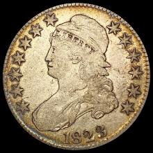 1823 Patched 3 Capped Bust Half Dollar LIGHTLY CIR