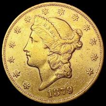 1879-S $20 Gold Double Eagle CLOSELY UNCIRCULATED