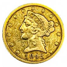 1846-C $5 Gold Half Eagle