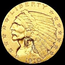 1910 $3 Gold Piece CLOSELY UNCIRCULATED