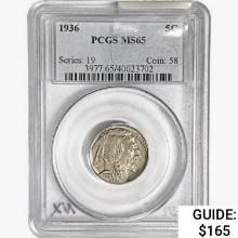 1936 Buffalo Nickel PCGS MS65