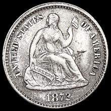 1872 Seated Liberty Half Dime CLOSELY UNCIRCULATED