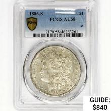 1886-S Morgan Silver Dollar PCGS AU58