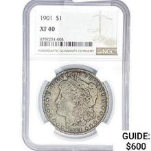 1901 Morgan Silver Dollar NGC XF40