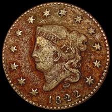 1822 Coronet Head Large Cent LIGHTLY CIRCULATED