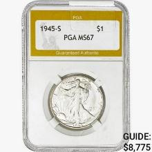 1945-S Walking Liberty Half Dollar PGA MS67