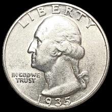 1935-D Washington Silver Quarter CLOSELY UNCIRCULA