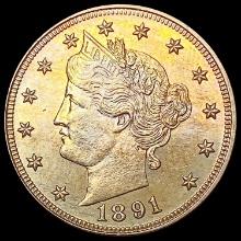 1891 Liberty Victory Nickel GEM PROOF