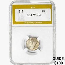 1917 Mercury Silver Dime PGA MS63+