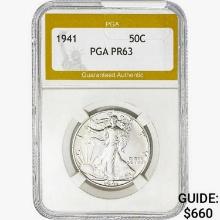 1941 Walking Liberty Half Dollar PGA PR63