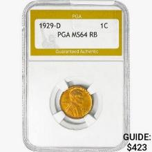 1920-D Wheat Cent PGA MS64 RB