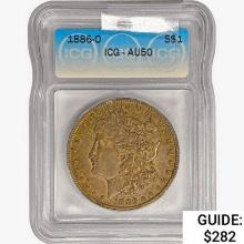 1886-O Morgan Silver Dollar ICG AU50