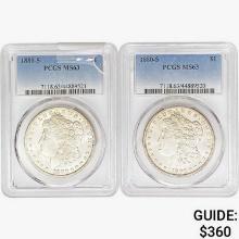 1880-S [2] Morgan Silver Dollar PCGS MS63