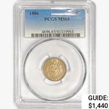 1886 Seated Liberty Dime PCGS MS65