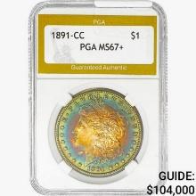 1891-CC Morgan Silver Dollar PGA MS67+