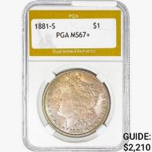 1881-S Morgan Silver Dollar PGA MS67+