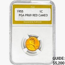 1955 Wheat Cent PGA PR69 RED CAMEO