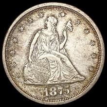 1875-S Twenty Cent Piece NEARLY UNCIRCULATED