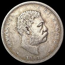 1883 Kingdom of Hawaii Half Dollar NEARLY UNCIRCULATED