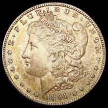 1891-S Morgan Silver Dollar CHOICE AU