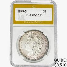 1879-S Morgan Silver Dollar PGA MS67 PL