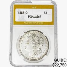 1888-O Morgan Silver Dollar PGA MS67