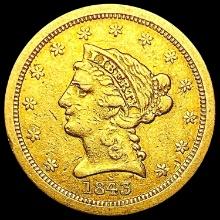 1843-O $2.50 Gold Quarter Eagle NEARLY UNCIRCULATED