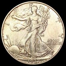 1937-D Walking Liberty Half Dollar CLOSELY UNCIRCULATED