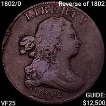1802/0 Reverse of 1802 Draped Bust Half Cent LIGHTLY CIRCULATED