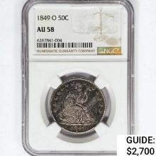 1849-O Seated Liberty Half Dollar NGC AU58