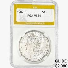 1902-S Morgan Silver Dollar PGA MS64