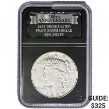 1934 Silver Peace Dollar GG UNC