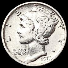 1917-D Mercury Dime CLOSELY UNCIRCULATED