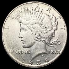 1934 Silver Peace Dollar CLOSELY UNCIRCULATED