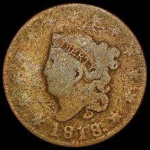 1818 Coronet Head Large Cent NICELY CIRCULATED