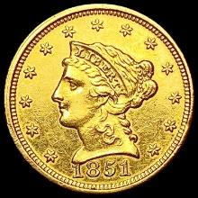 1851 $2.50 Gold Quarter Eagle UNCIRCULATED