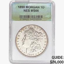 1890 Morgan Silver Dollar NES MS66