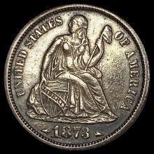 1873 Arrows Seated Liberty Dime CLOSELY UNCIRCULATED
