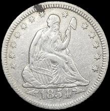 1854 Arws Seated Liberty Quarter CLOSELY UNCIRCULATED