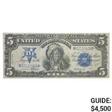 FR. 279 1899 $5 FIVE DOLLARS CHIEF SILVER CERTIFICATE CURRENCY NOTE VERY FINE+