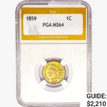 1859 Indian Head Cent PGA MS64
