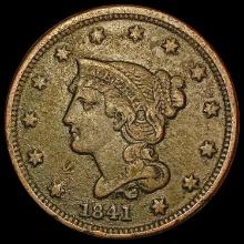 1841 Braided Hair Large Cent LIGHTLY CIRCULATED