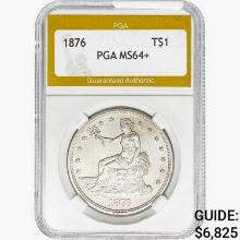 1876 Silver Trade Dollar PGA MS64+