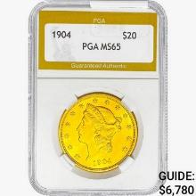 1904 $20 Gold Double Eagle PGA MS65