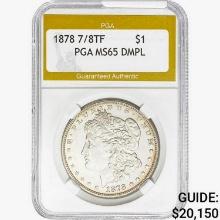 1878 7/8TF Morgan Silver Dollar PGA MS65 DMPL