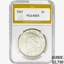 1927 Silver Peace Dollar PGA MS65