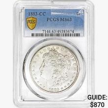 1883-CC Morgan Silver Dollar PCGS MS63